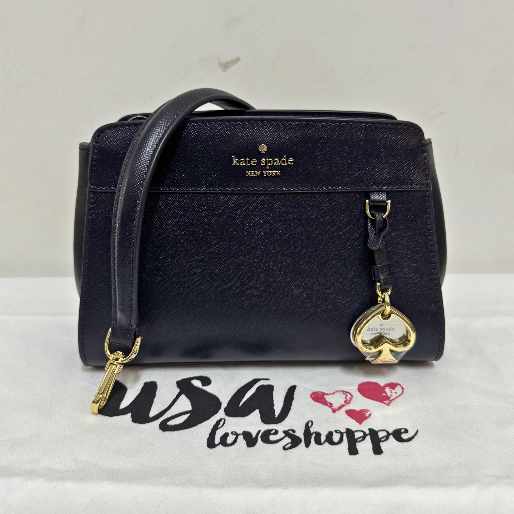 [AUCTION][READY STOCK MY] Kate Spade Madison Small Top Handle Satchel in Black (KK283)