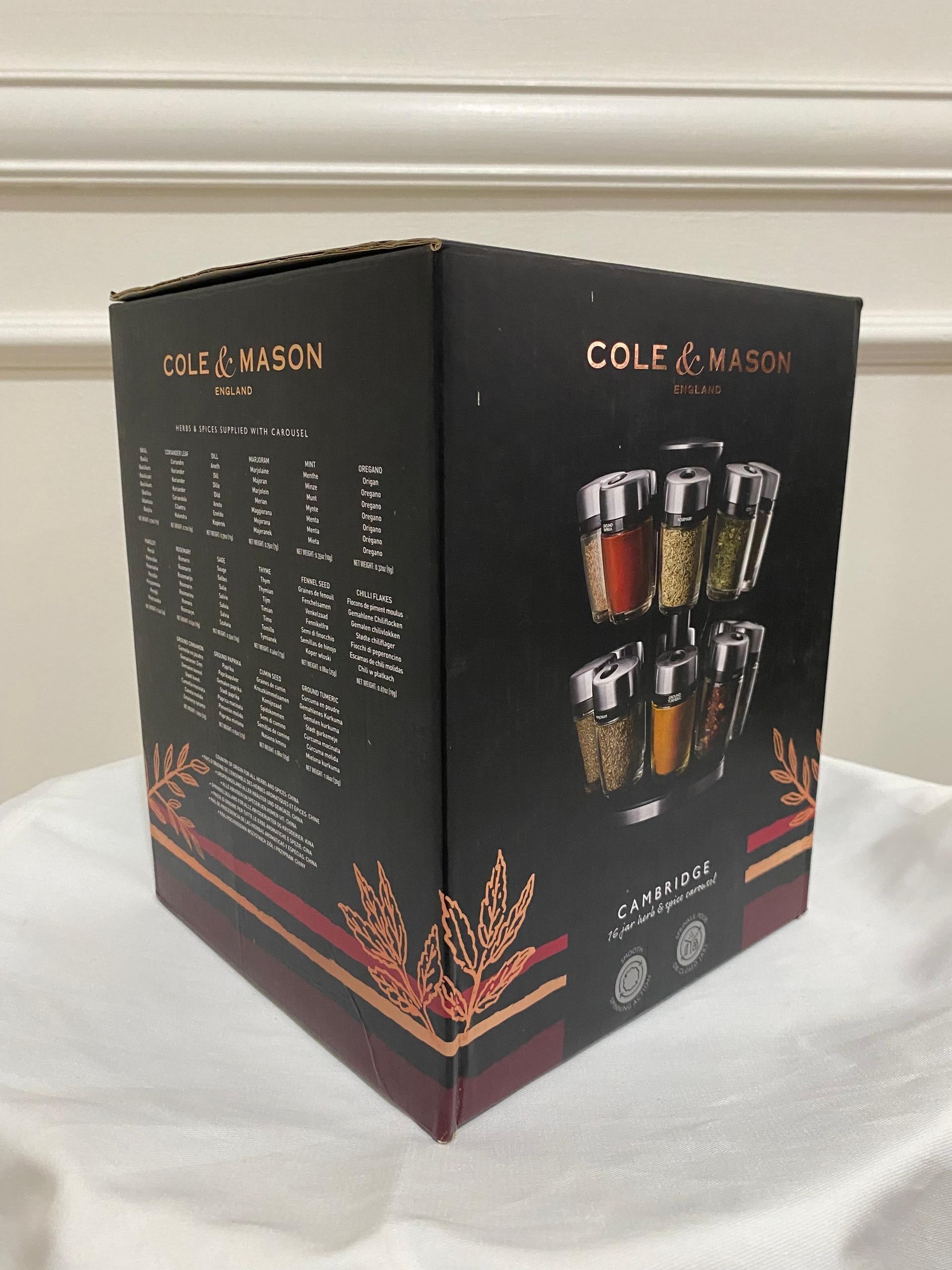 [READY STOCK MY] Cole & Mason Cambridge 16-Jar Herb & Spice Carousel