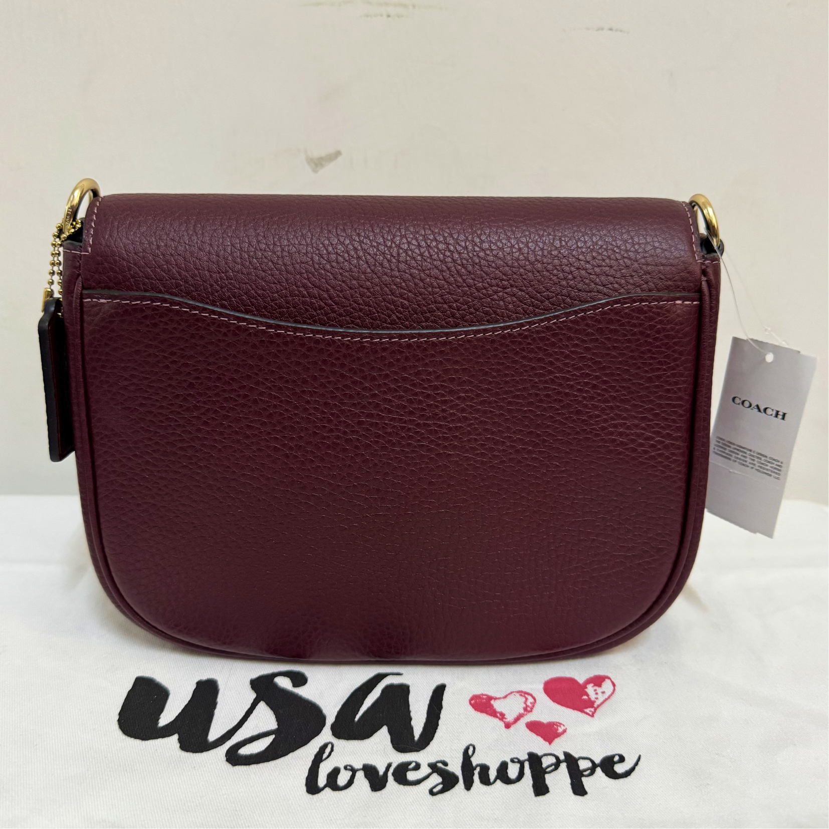 [AUCTION][READY STOCK MY] COACH Amelia Saddle Bag in Merlot (CP107)