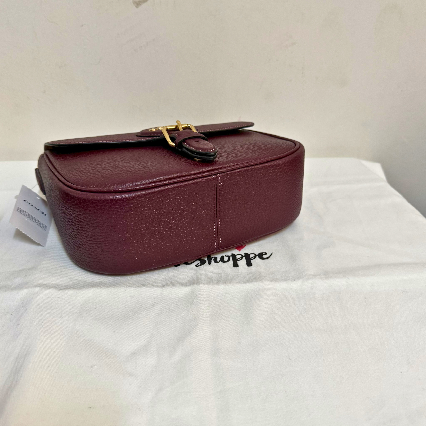 [AUCTION][READY STOCK MY] COACH Amelia Saddle Bag in Merlot (CP107)