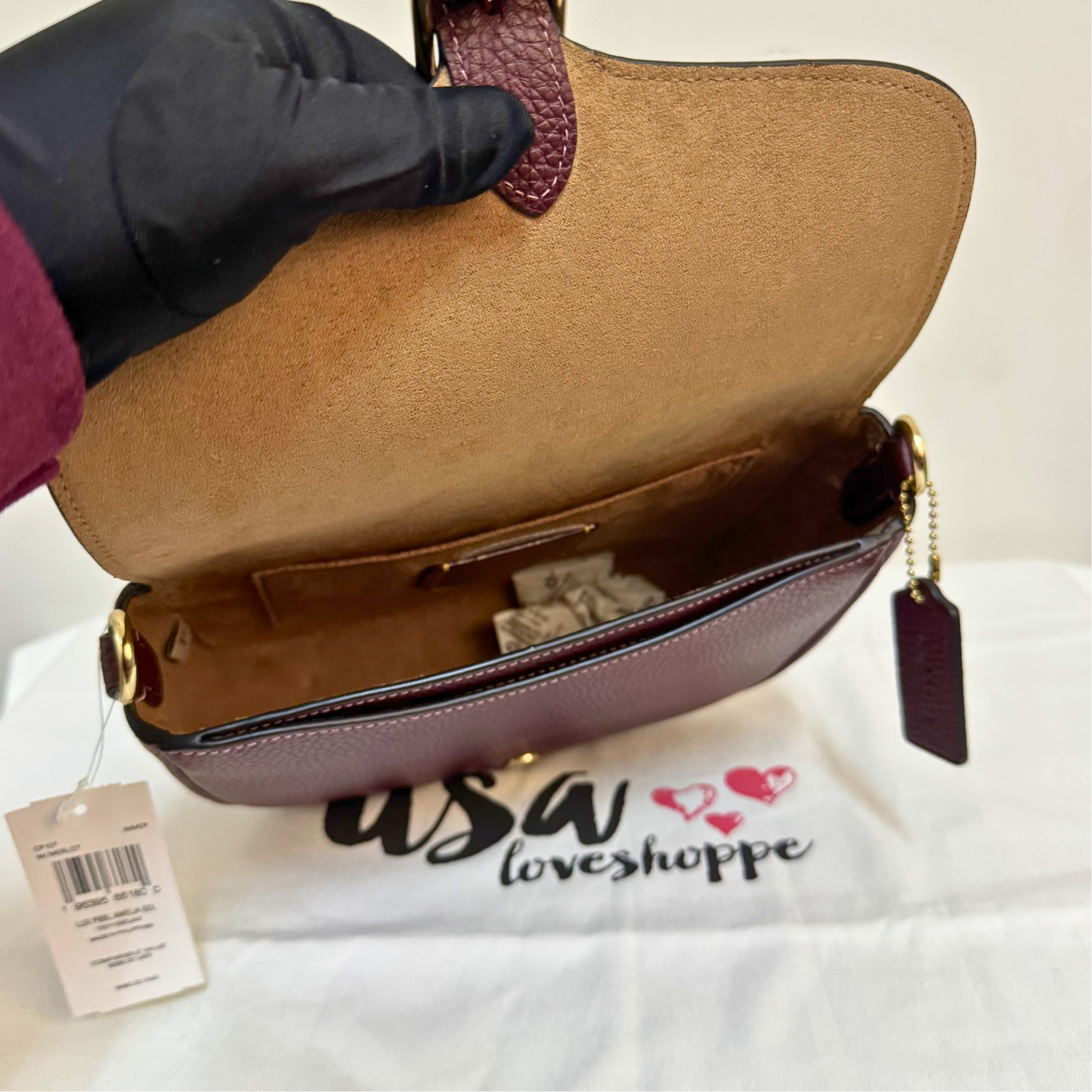 [AUCTION][READY STOCK MY] COACH Amelia Saddle Bag in Merlot (CP107)