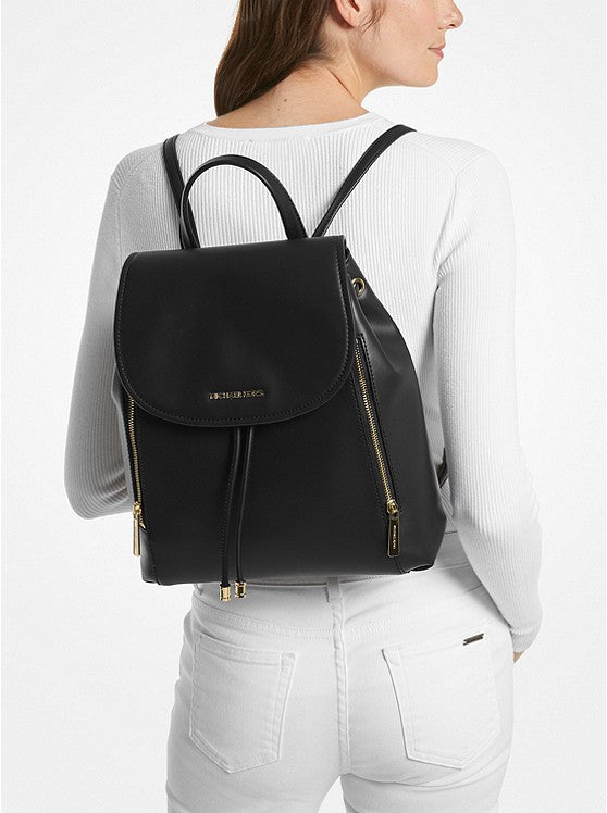 Michael Kors Phoebe Medium Flap Drawstring Backpack in Black (35F2G8PB6O)