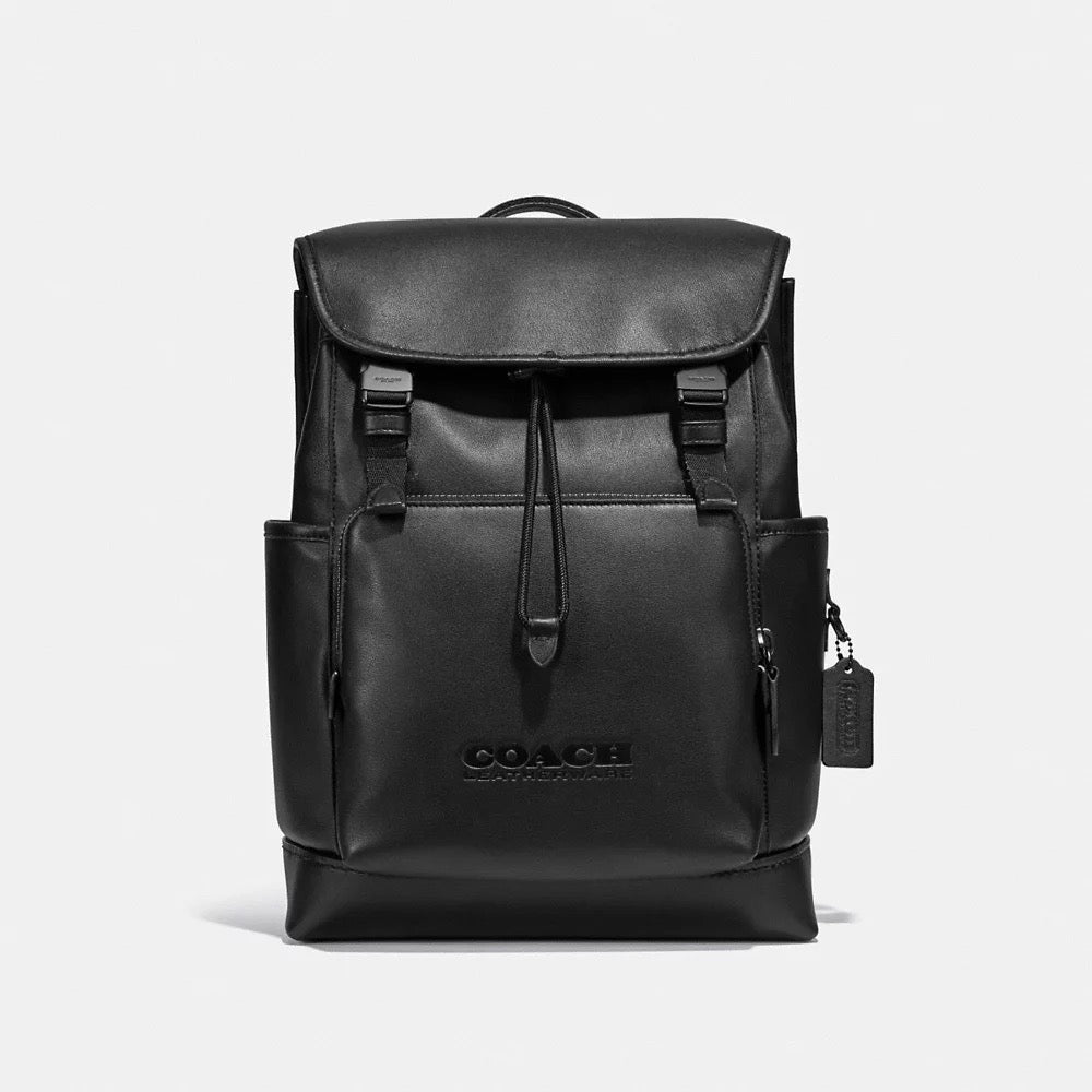 Coach League Flap Backpack in Black (C2284)