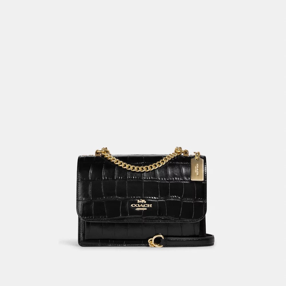 COACH Croc Klare Crossbody in Black (CC840)