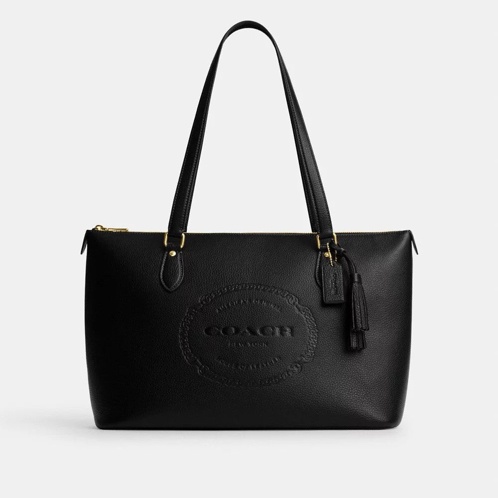 [INCOMING ETA END MARCH 2024] Coach Gallery Tote With Coach Heritage in Black (CM086)