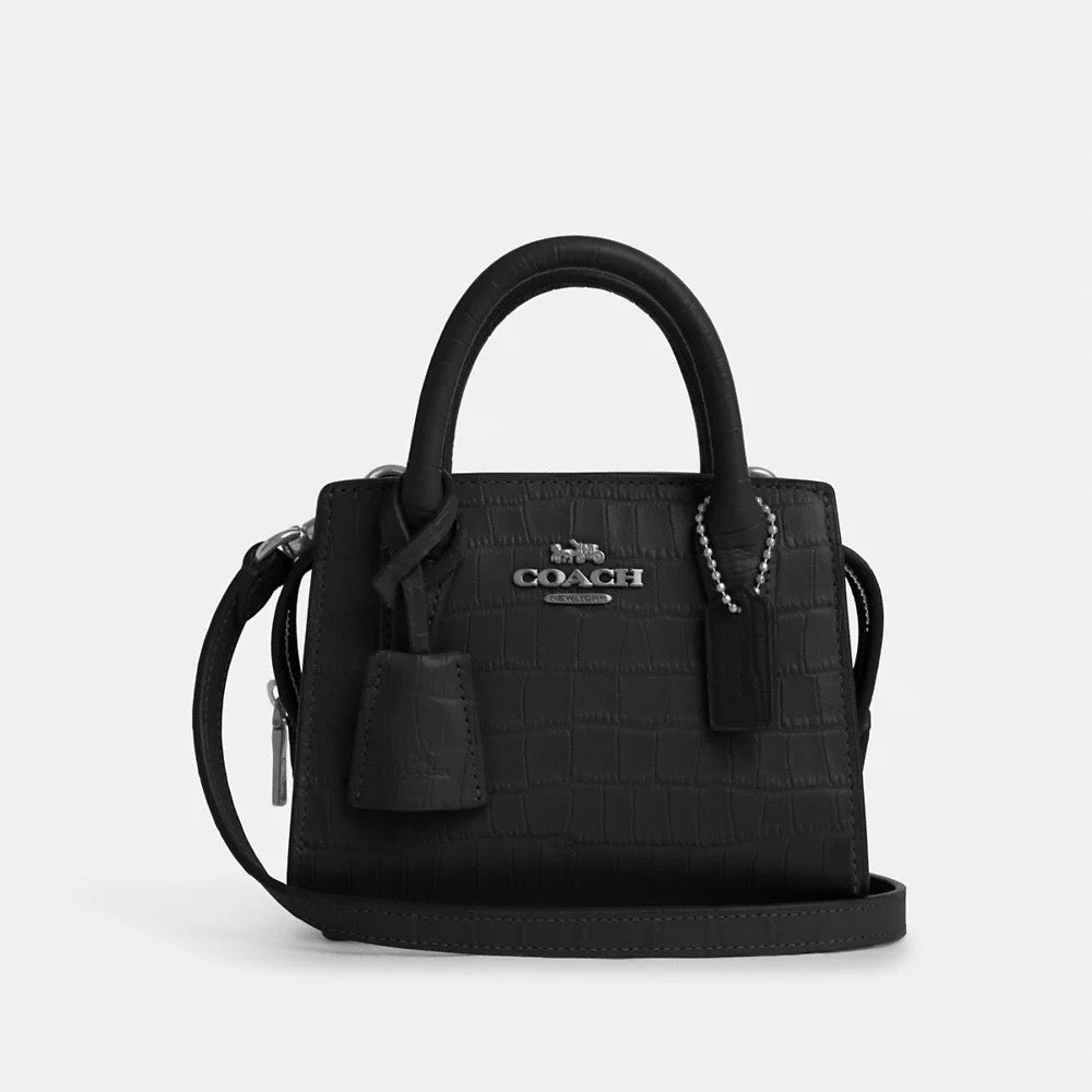 Coach Andrea Croc Mini Carryall in Black (CR209)