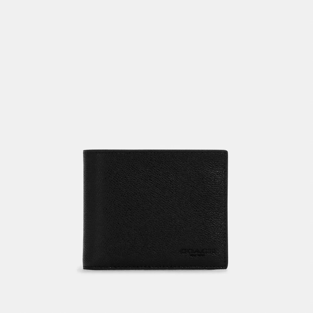 C0ACH Men 3 In 1 Wallet in Black (CR899)
