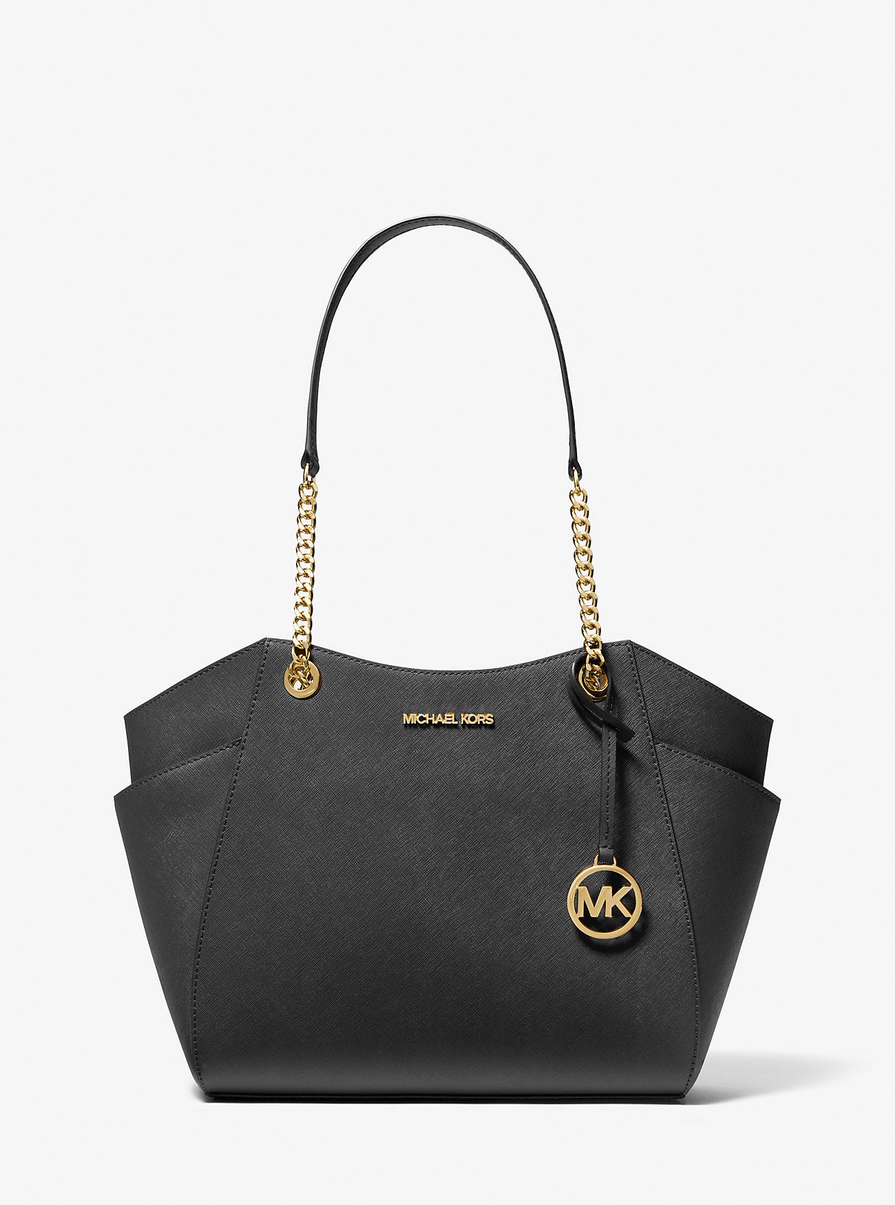 [INCOMING STOCK ETA END NOV 2024] Michael Kors Jet Set Travel Large Chain Shoulder Tote in Black (GHW) (35T5GTVT3L)