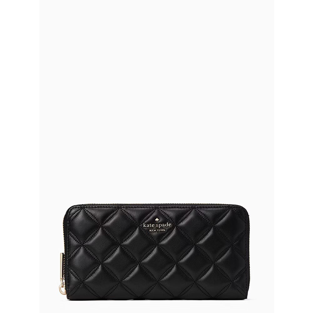 Kate Spade Natalia Large Continental Wallet in Black (GHW) (WLRU6340)