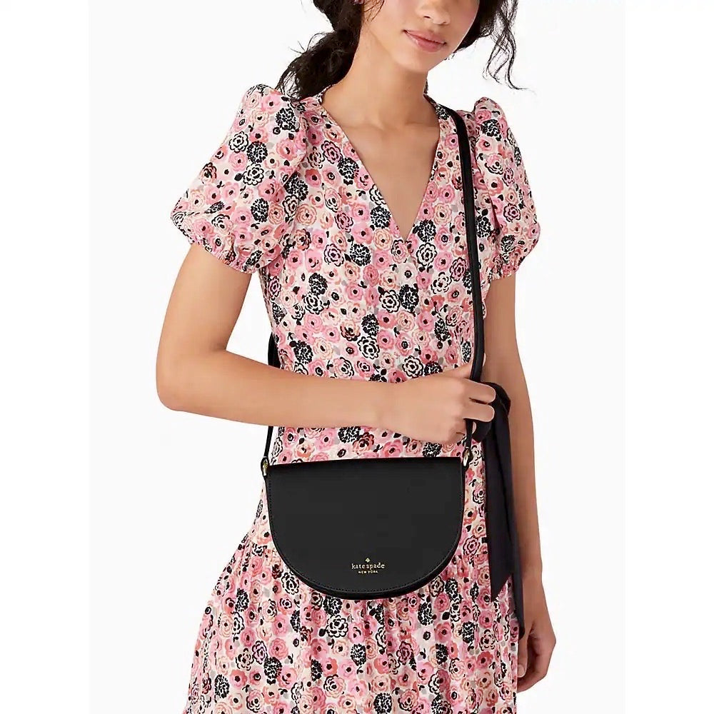 [INCOMING ETA 30 DAYS] Kate Spade Luna Crescent Crossbody in Black (K8146)