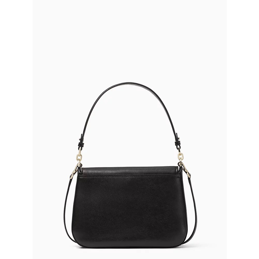 Kate Spade Staci Flap Shoulder Bag in Black (K9324)