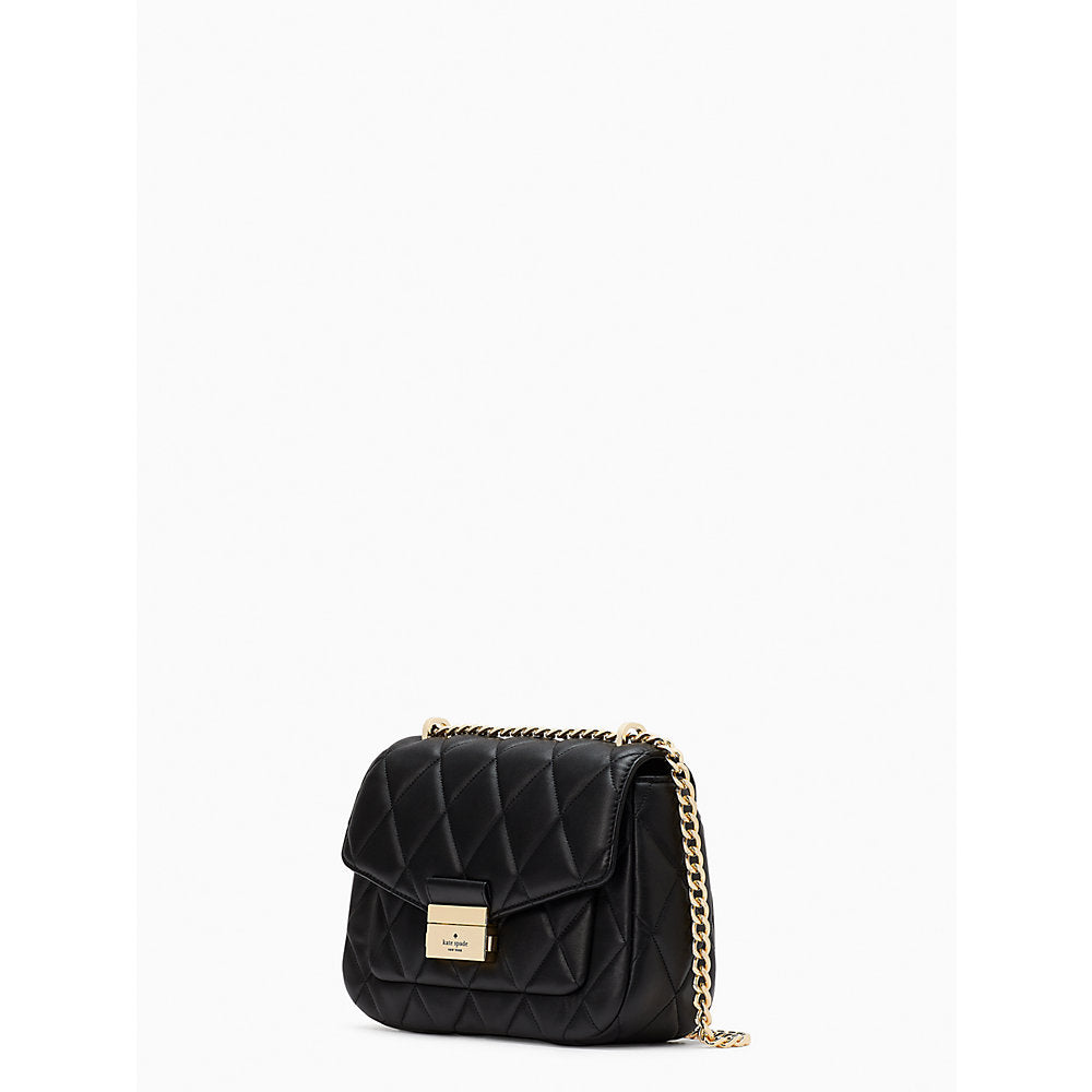 KS Carey Small Flap Shoulder Bag in Black (KA767)