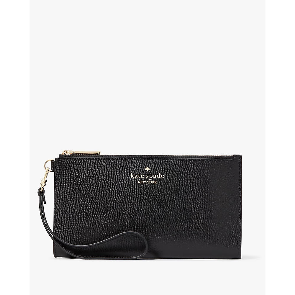 Kate Spade Madison Double Zip Saffiano Leather Wristlet in Black (KC588)