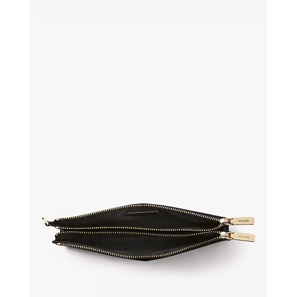 Kate Spade Madison Double Zip Saffiano Leather Wristlet in Black (KC588)