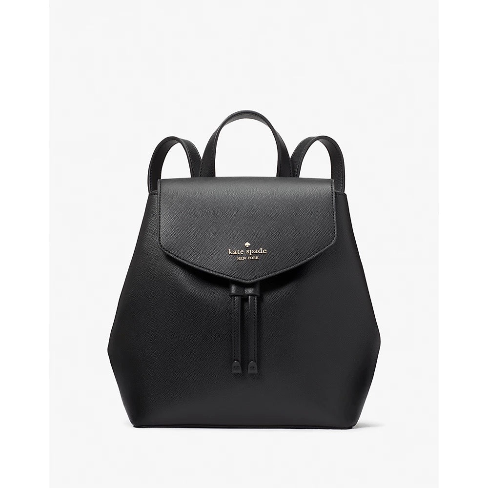 KS Lizzie Medium Flap Backpack in Black (KE895)