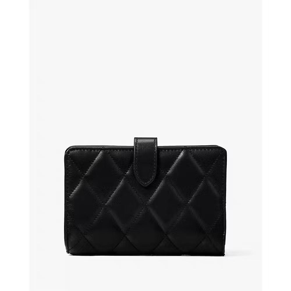 [READY STOCK MY] Kate Spade Carey Medium Compact Bifold Wallet in Black (KG424)