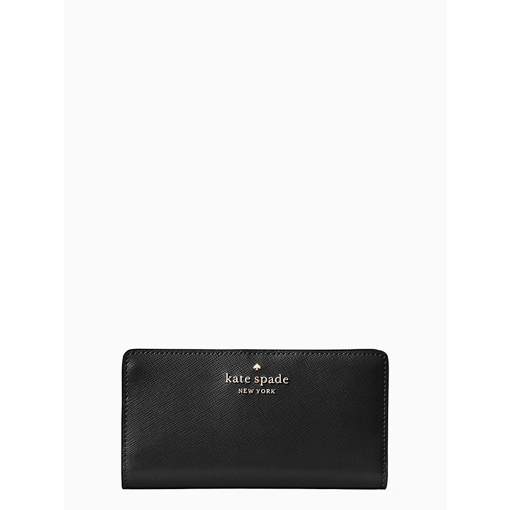 Kate Spade Staci Large Slim Bifold Wallet in Black (WLR00145)