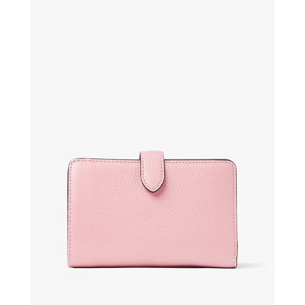 Kate Spade Leila Medium Compact Bifold Wallet in Bright Carnation (WLR00394)