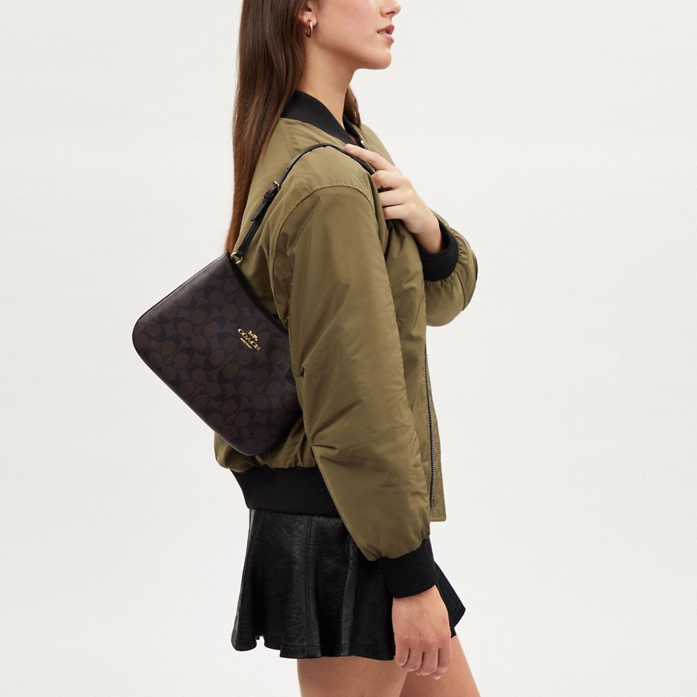 [INCOMING ETA END MARCH 2024] Coach Penelope Shoulder Bag In Signature Canvas in Brown Black (CO953)