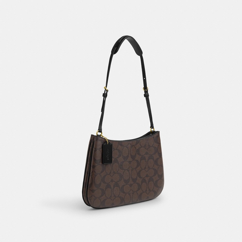 [INCOMING ETA END MARCH 2024] Coach Penelope Shoulder Bag In Signature Canvas in Brown Black (CO953)