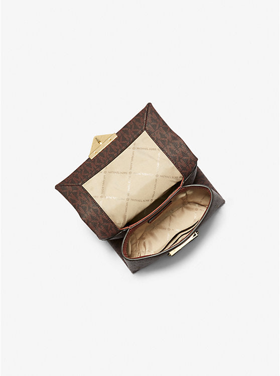 Michael Kors Cece Small Logo Shoulder Bag in Brown (35F2G0EC5B)