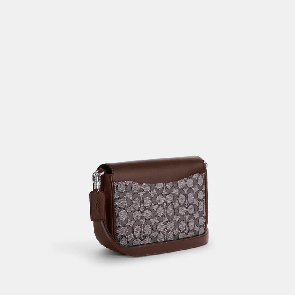 COACH Amelia Saddle Bag In Signature Jacquard In Maple (CU998)