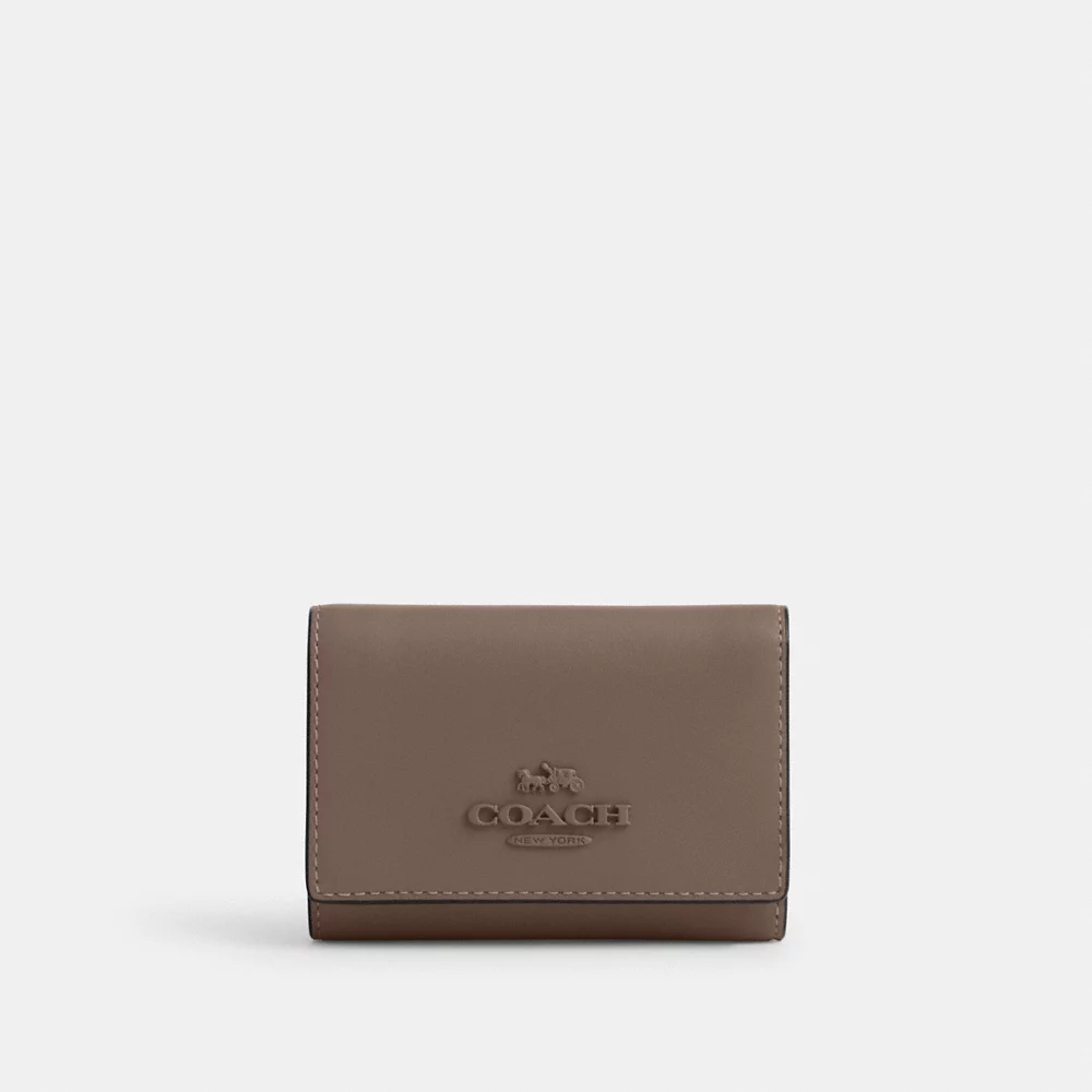 [READY STOCK MY] COACH Micro Wallet In Dark Stone (CP260)