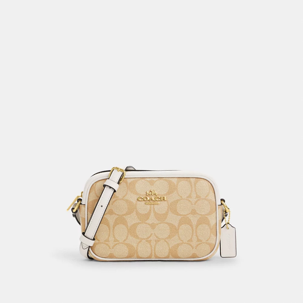 [INCOMING ETA 30 DAYS] COACH Mini Jamie Camera Bag In Signature Canvas In Light Khaki Chalk (CQ874)