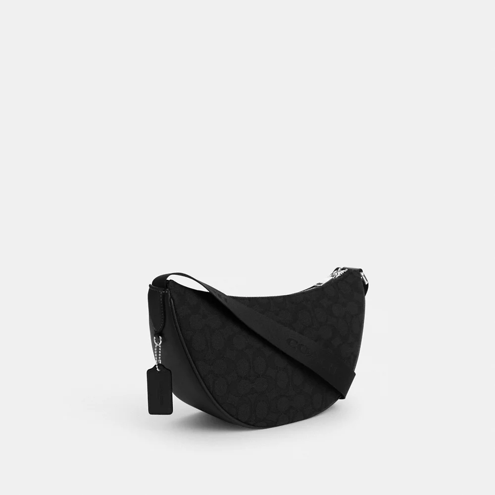 COACH Pace Shoulder Bag In Signature Jacquard In Black (CT822)