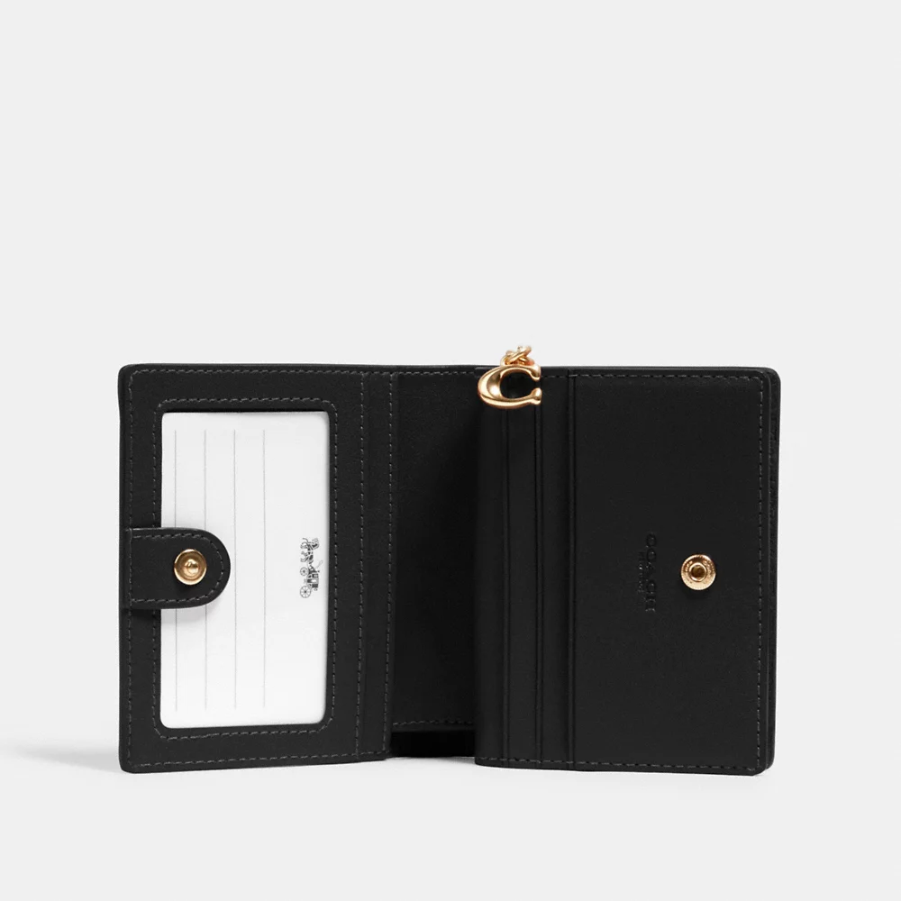 [INCOMING ETA END NOV 2024]  COACH Pebbled Leather Snap Wallet in Black (C2862)