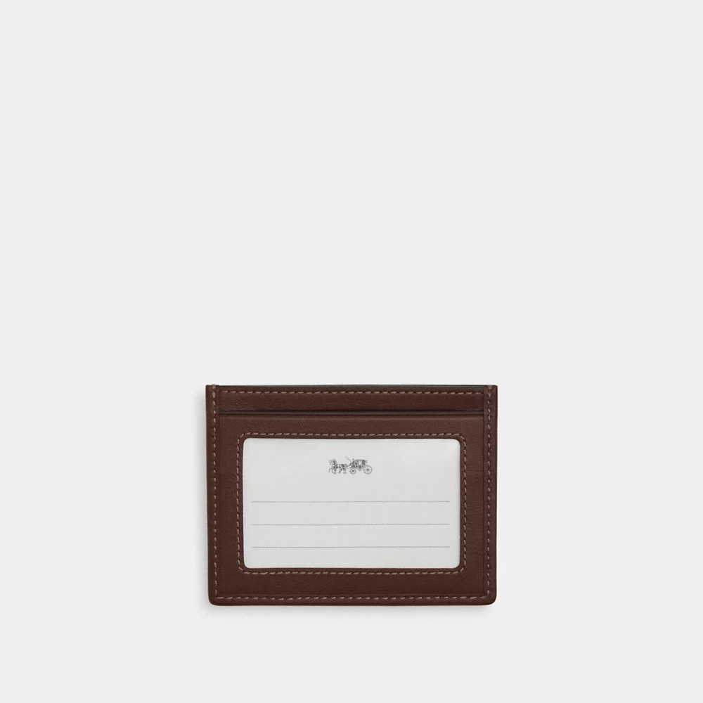 [READY STOCK MY] COACH Slim Id Card Case In Signature Jacquard in Oak Mapple (CU117)
