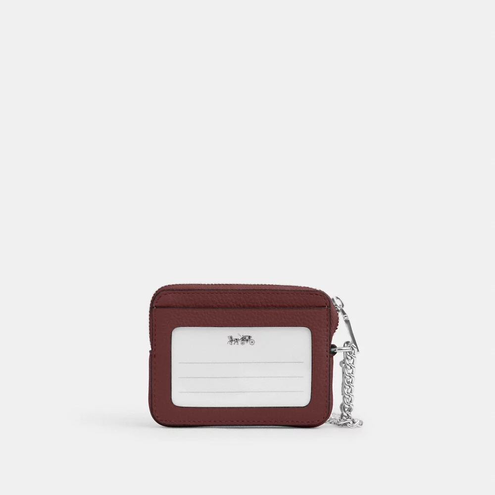 [READY STOCK MY] COACH Zip Card Case In Wine (6303)
