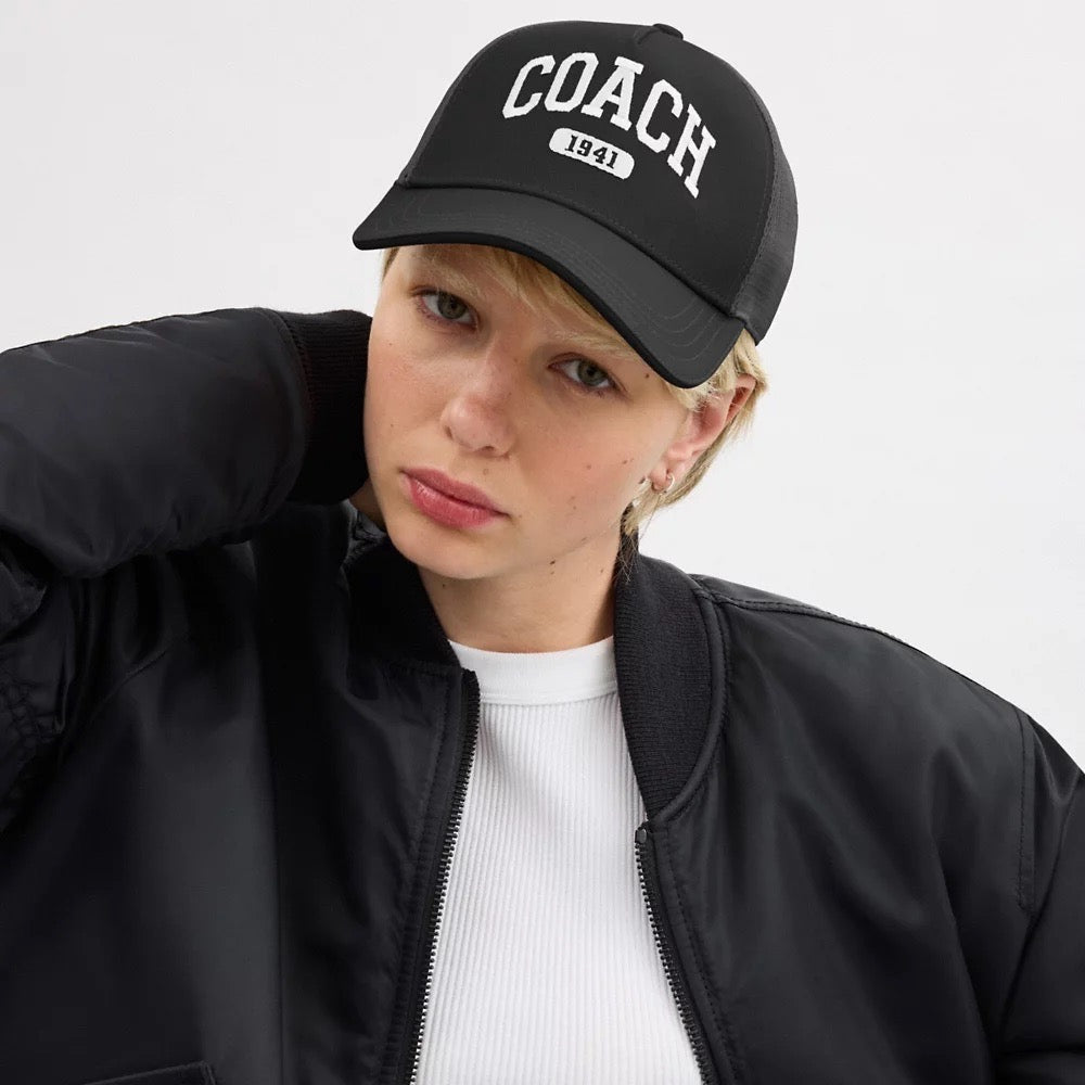 [INCOMING ETA 30 DAYS] COACH 1941 Embroidered Trucker Hat in Black (CAA61)