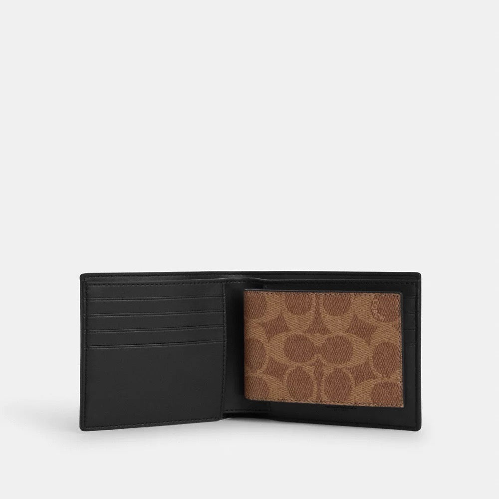 [INCOMING ETA 30 DAYS] COACH 3 In 1 Wallet In Signature Canvas in Mahogany Multi (CX209)