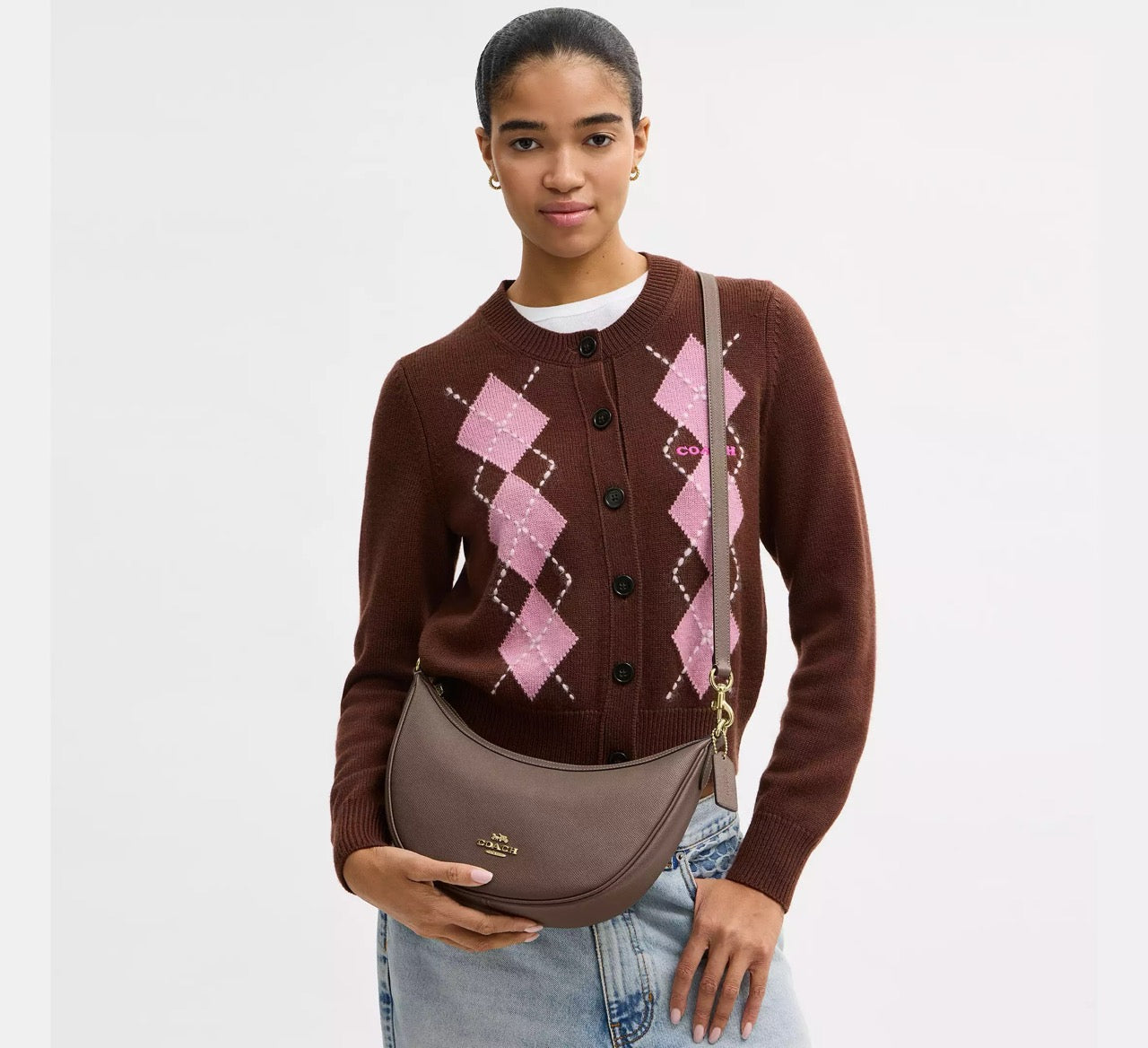 [INCOMING ETA 30 DAYS] COACH Aria Shoulder Bag in Dark Stone (CCL28)