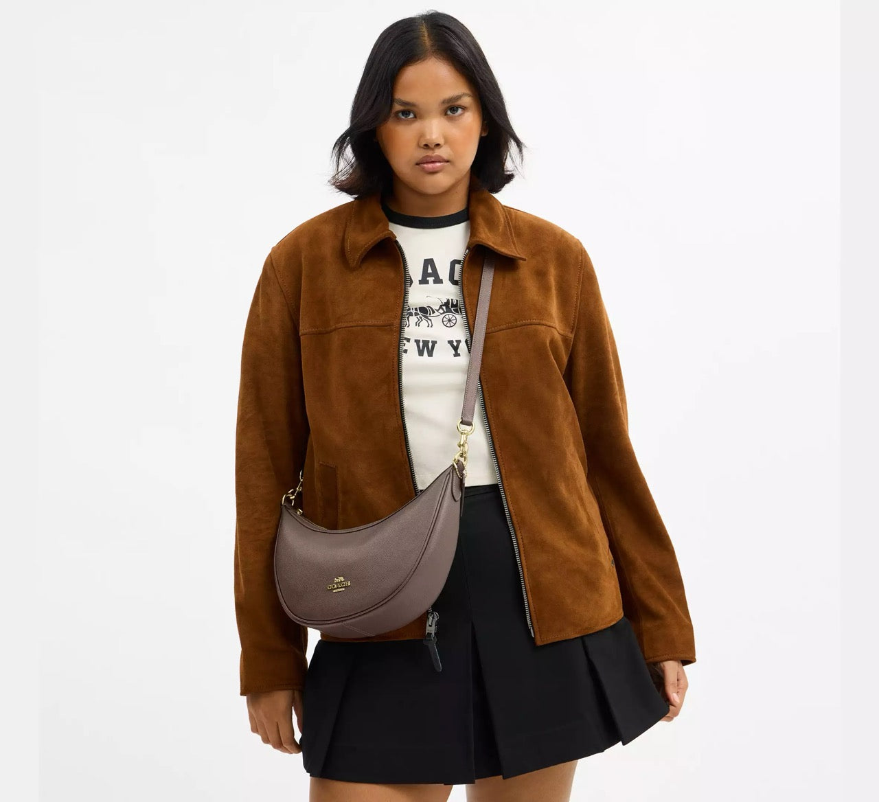 [INCOMING ETA 30 DAYS] COACH Aria Shoulder Bag in Dark Stone (CCL28)