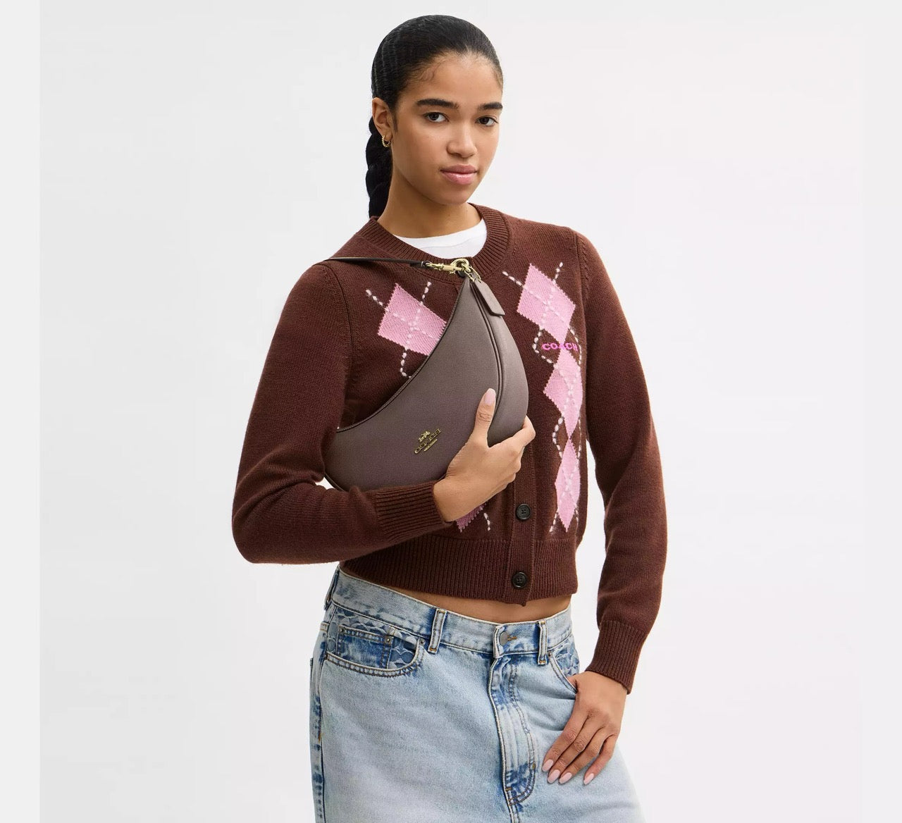 [INCOMING ETA 30 DAYS] COACH Aria Shoulder Bag in Dark Stone (CCL28)