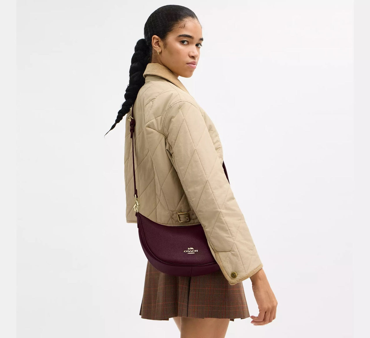 [INCOMING ETA 30 DAYS] COACH Aria Shoulder Bag in Dark Wine (CCL28)