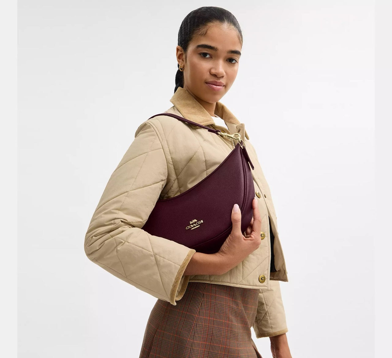 [INCOMING ETA 30 DAYS] COACH Aria Shoulder Bag in Dark Wine (CCL28)