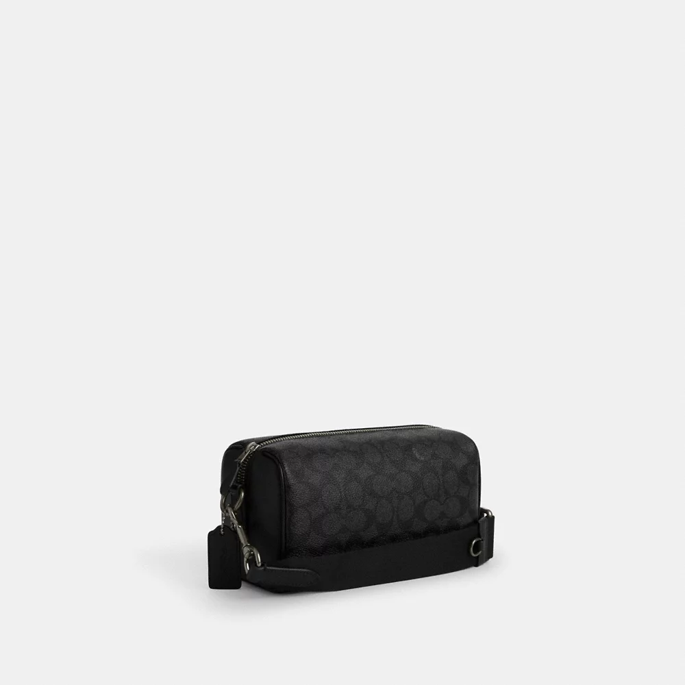 [INCOMING ETA END NOV 2024] COACH Axel Crossbody Bag In Signature Canvas In Charcoal Black (CV762)