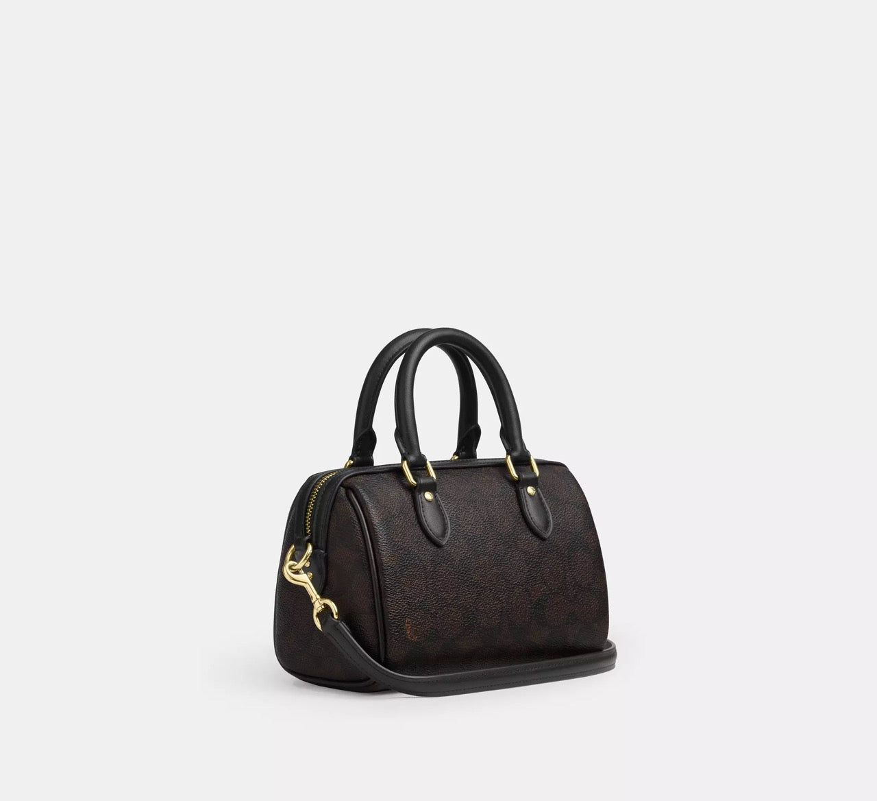 [INCOMING ETA 30 DAYS] COACH Boxed Mini Rowan Crossbody Bag & Mirror Bag Charm Set in Walnut/Black (CCL59)