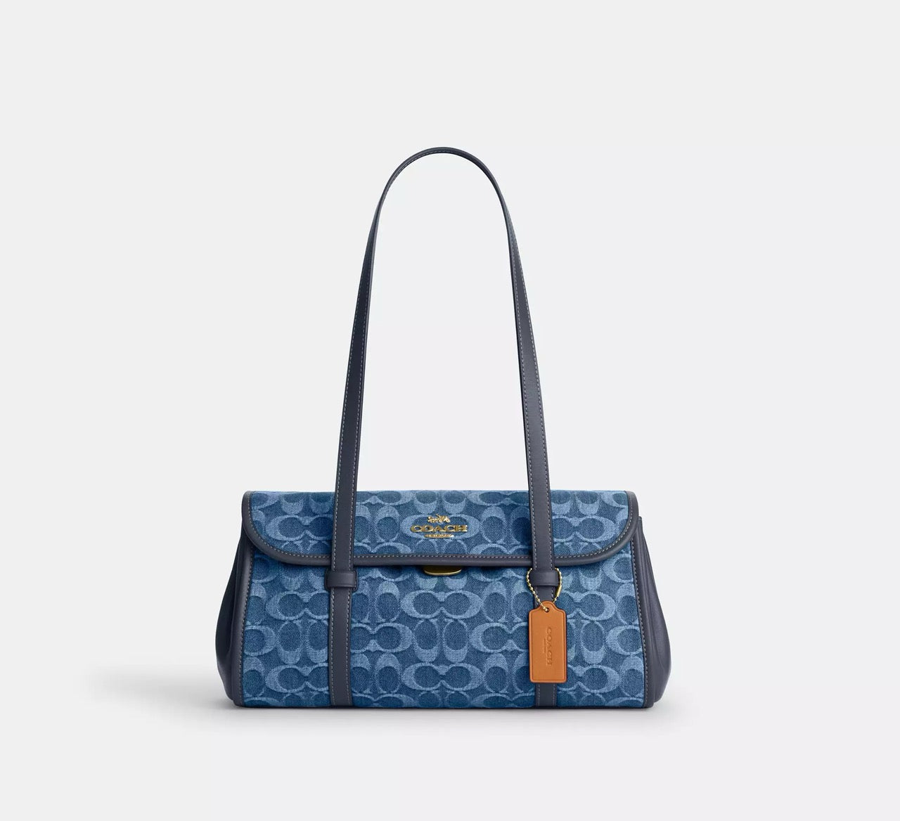 [INCOMING ETA 30 DAYS] COACH Bridget Flap Shoulder Bag In Signature Denim in Indigo (CDE94)