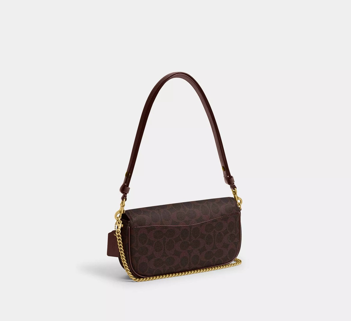 [WEB EXCLUSIVE][INCOMING ETA 30 DAYS] COACH Brook Flap Chain Bag In Signature Canvas in Maple (CAN91)