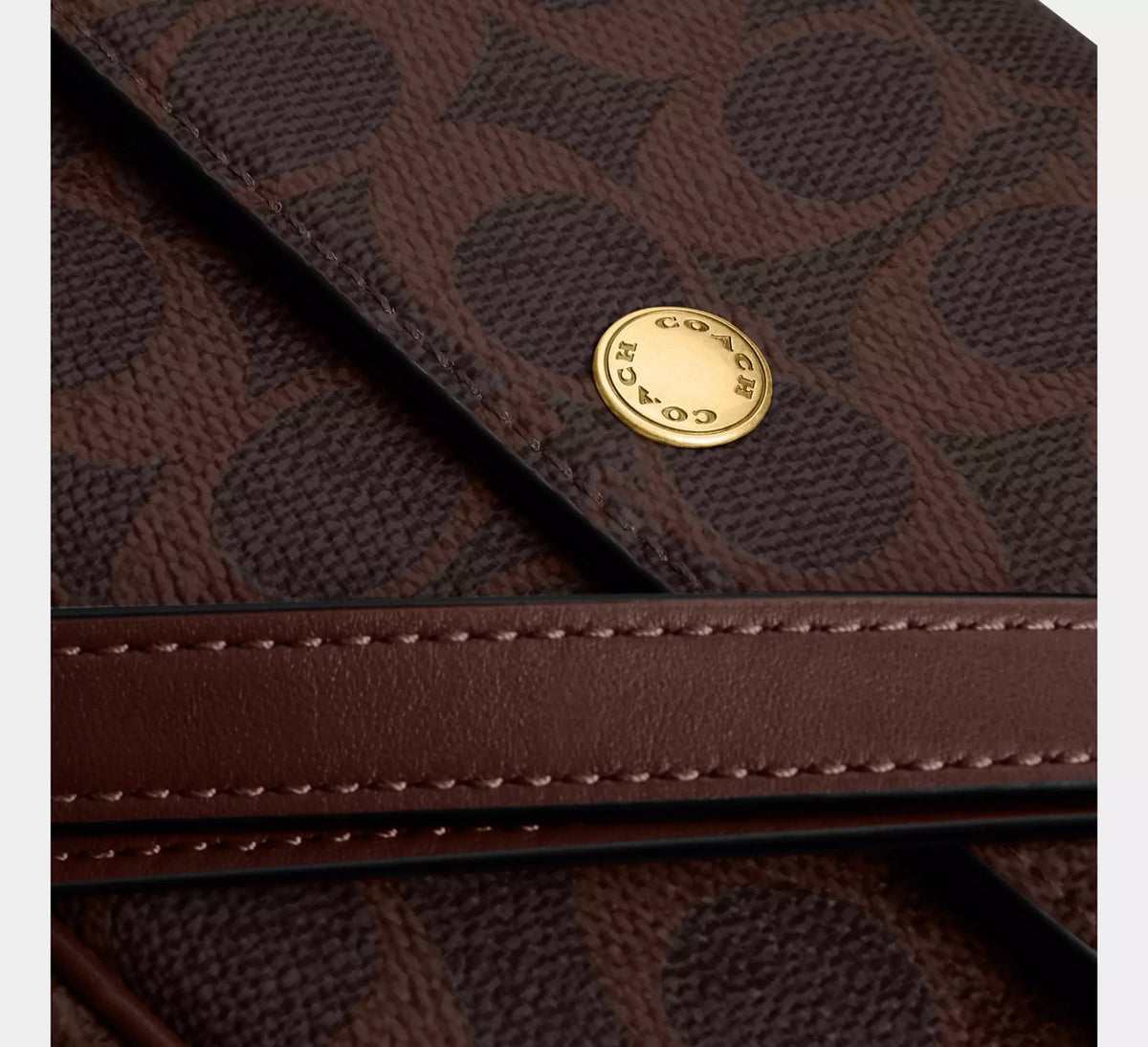 [WEB EXCLUSIVE][INCOMING ETA 30 DAYS] COACH Brook Flap Chain Bag In Signature Canvas in Maple (CAN91)