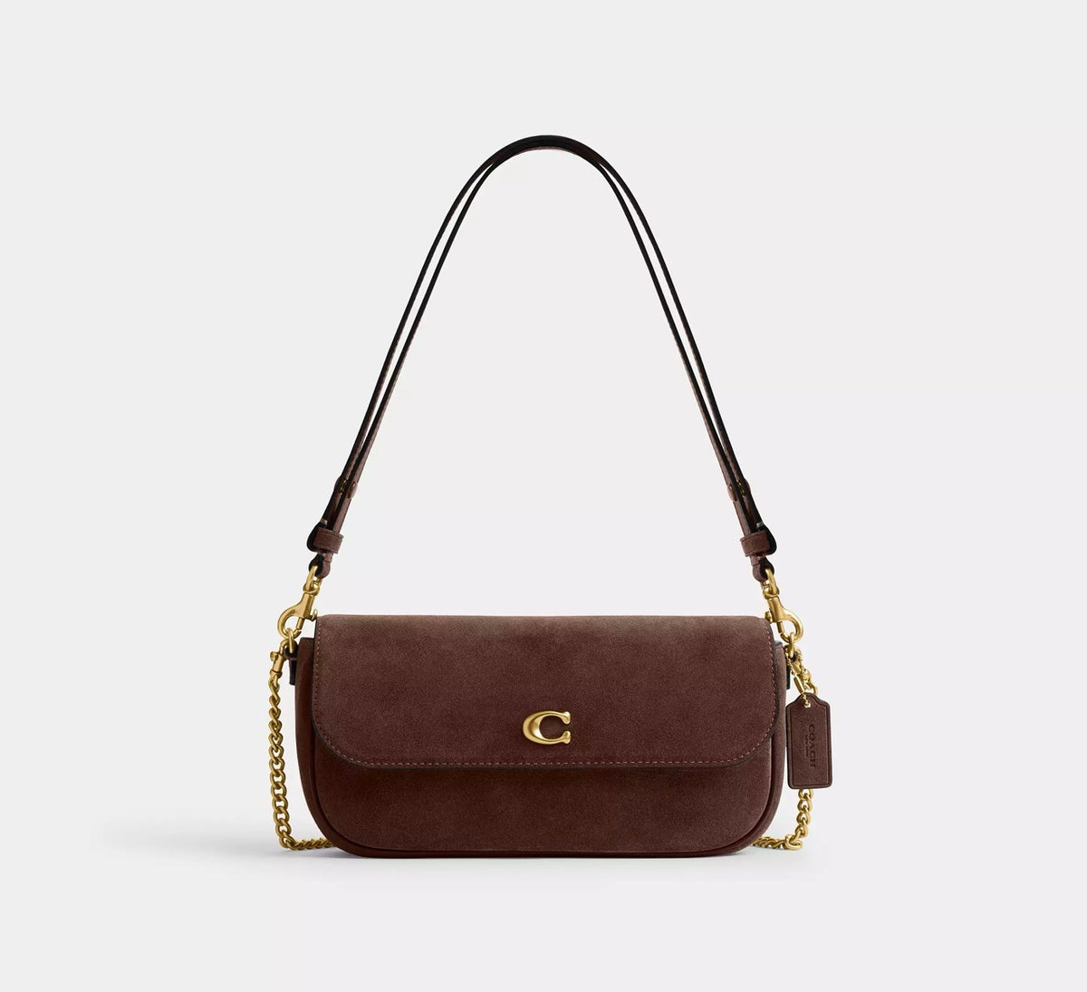 [WEB EXCLUSIVE][INCOMING ETA 30 DAYS] COACH Brook Flap Chain Bag in Dark Chocolate (CCD07)