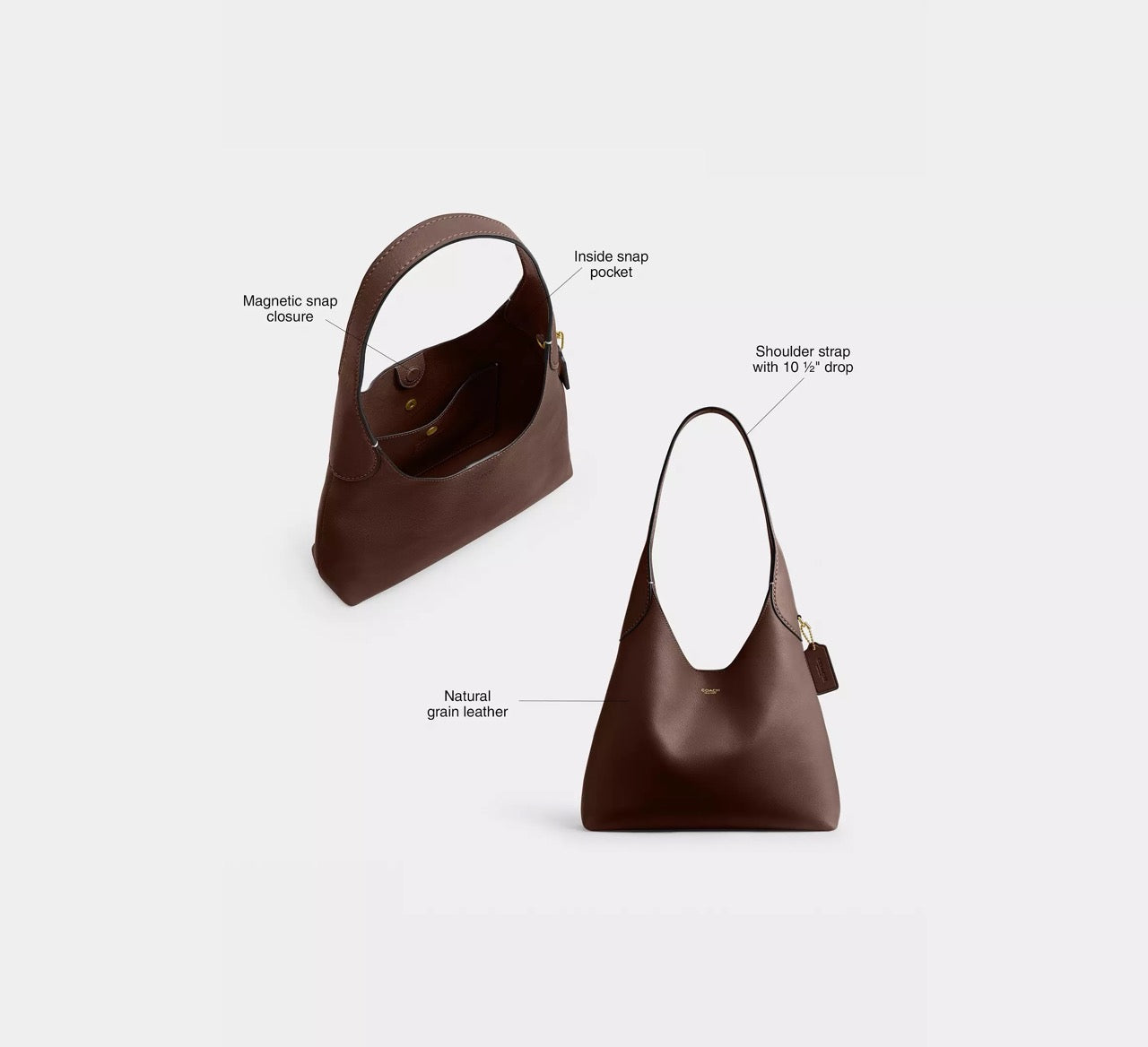 [INCOMING ETA 30 DAYS] COACH Brooklyn Shoulder Bag 28 Maple (CU068)