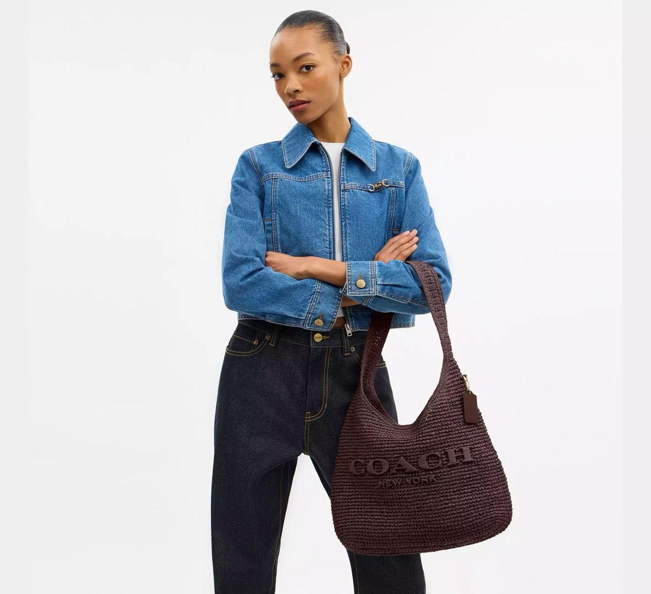[WEB EXCLUSIVE][INCOMING ETA 30 DAYS] COACH Brooklyn Shoulder Bag 34 in Maple (CDZ38)