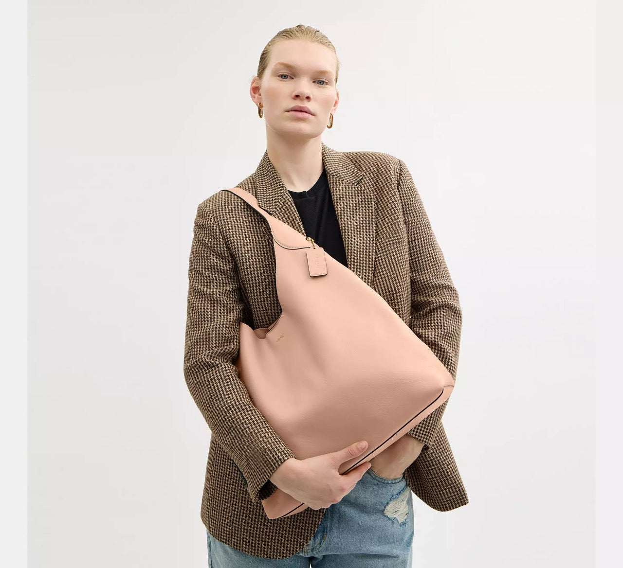 [READY STOCK MY] COACH Brooklyn Shoulder Bag 39 in Brass/Cream (CU044)