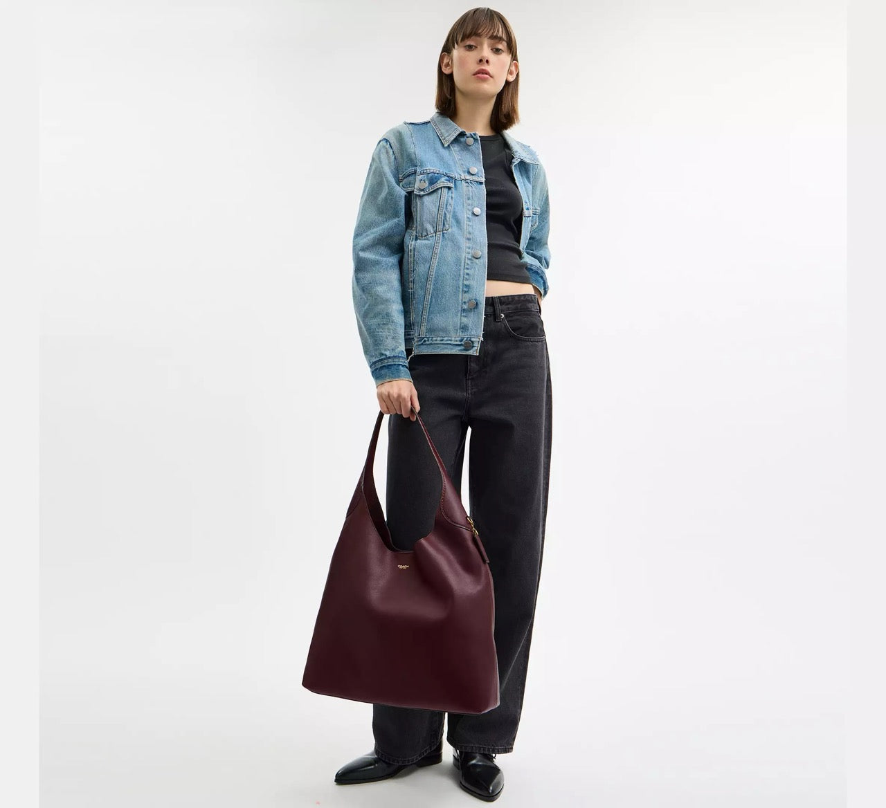 [INCOMING ETA 30 DAYS] COACH Brooklyn Shoulder Bag 39 in Brass/Merlot (CU044)