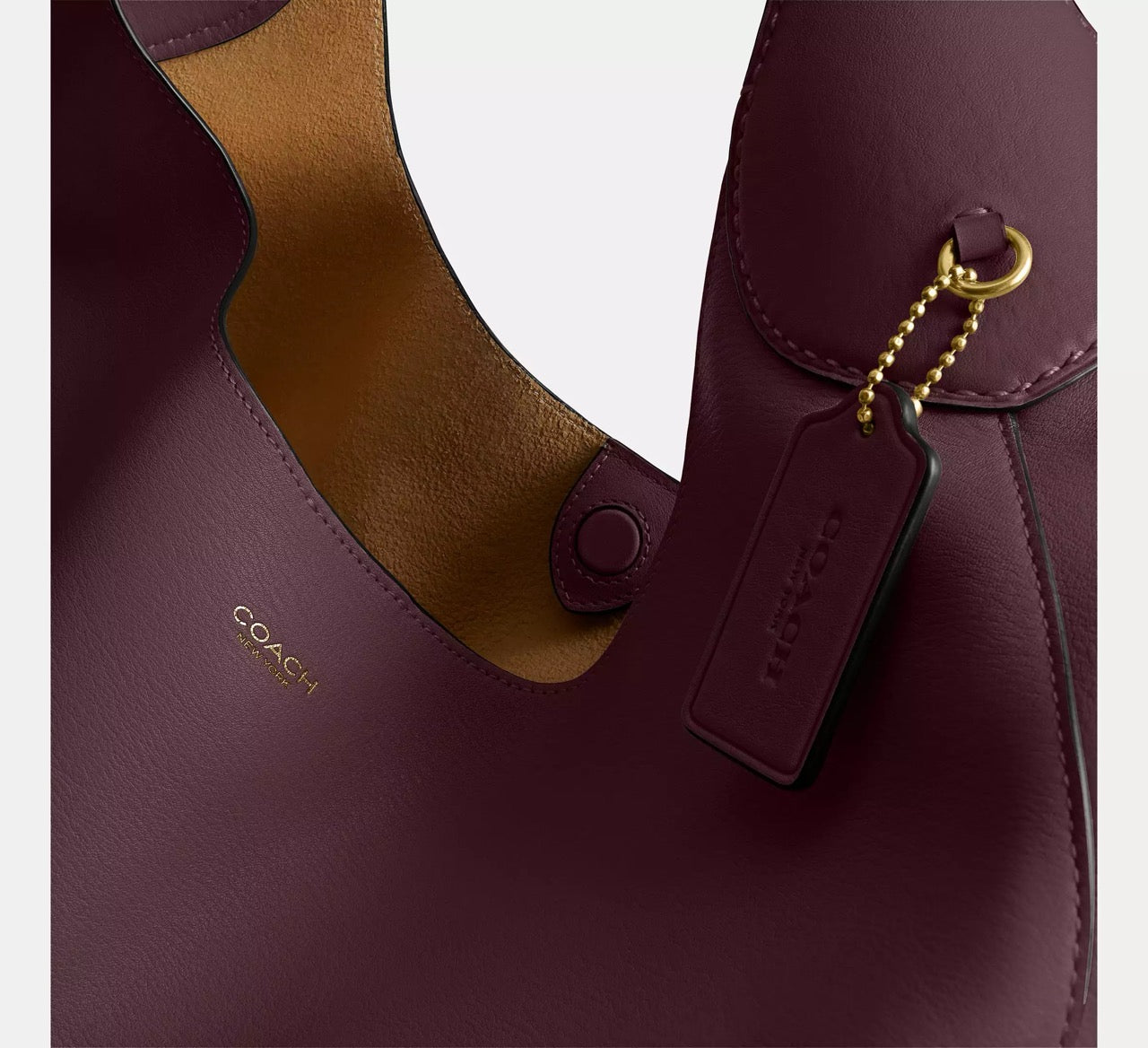 [INCOMING ETA 30 DAYS] COACH Brooklyn Shoulder Bag 39 in Brass/Merlot (CU044)